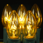 Yellow Twinkle C9 Bulbs 7 Watt Replacement Lamps 25 Pack