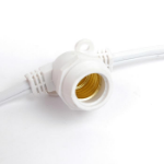 100' White Commercial Grade Stringer 80 Intermediate (e17) Base Sockets