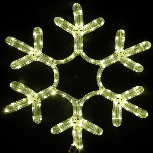 15" LED Rope Light Snowflake-Warm White