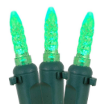 Green LED Icicle Lights on Green Wire 150 Bulbs