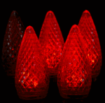 Twinkle Red C9 LED Replacement Bulbs 25 Pack