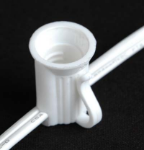 C7 100' String on White Wire, 100 Sockets