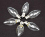 Clear Twinkle C9 Bulbs 7 Watt Replacement Lamps 25 Pack