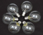 E12 Clear G50 7 Watt Replacement Bulbs 25 Pack E12 Base
