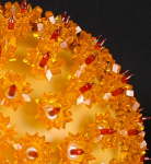 Amber/Orange 50 Light Mini Starlight Sphere 6"