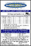 Blue LED Custom Rope Light Kit 1/2" 2 Wire 120v