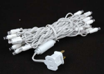 LED Curtain Twinkle Lights 35 LED Warm White Non-Connectable White Wire