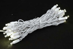 LED Curtain Twinkle Lights 35 LED Warm White Non-Connectable White Wire