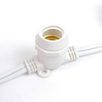100' White Commercial Grade Stringer 80 Intermediate (e17) Base Sockets