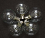 Warm White LED G50 Globe Bulbs - 25pk