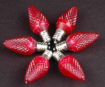 Twinkle Red C7 LED Replacement Bulbs 25 Pack