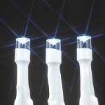 Pure White LED Solar Powered Lights 50 Light String White Wire