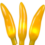 Yellow Chili Pepper String lights 35 Count