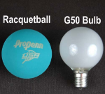 100 G50 Globe Light String Set with Orange Bulbs on Brown Wire