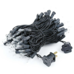 Black Wire Clear Christmas Mini Lights 100 Light 34 Feet Long