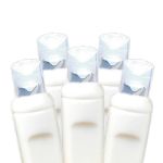 35 Light Non Connectable Pure White LED Mini Lights White Wire