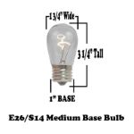 25 Pack of Transparent Green S14 11 Watt Bulbs Medium Base e26