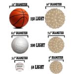 50 Pure White LED 6" Sphere