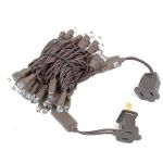 50 LED Pure White LED Christmas Lights 11' Long on Brown Wire