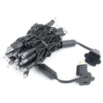 50 LED Warm White LED Christmas Lights 11' Long on Black Wire