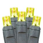 50 LED Yellow LED Christmas Lights 11' Long on Black Wire