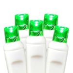 Green LED Net Lights, White Wire 4x6