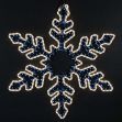 36" Bi-Color Rope Light Snowflake-Frosted White & Blue
