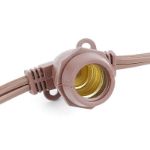 100' Brown Commercial Grade Stringer 80 Intermediate (e17) Base Sockets