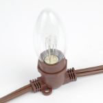 100' Brown Commercial Grade Stringer 80 Intermediate (e17) Base Sockets