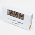 5 Pack Red Smooth Glass C9 LED Bulbs