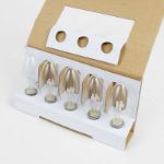 5 Pack Amber (Orange) Smooth Glass C9 LED Bulbs