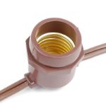 25 Clear S14 Commercial Grade Light String Set on 37.5' of Brown Wire 