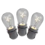 25 Clear S14 Commercial Grade Suspended Light String Set on 37.5' of White Wire 