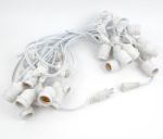 25 LED S14 Warm White Commercial Grade Suspended Light String Set on 37.5' of White Wire 
