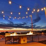 50 LED S14 Warm White Commercial Grade Suspended Light String Set on 100' of White Wire 