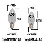 C9 25 Light String Set with Red Bulbs on Black Wire