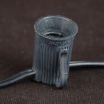 25 Twinkling C9 Christmas Light Set - Blue - Black Wire