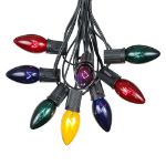 25 Twinkling C9 Christmas Light Set - Multi - Black Wire