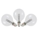 Pure White - G40 - Glass LED Replacement Bulbs - 25 Pack