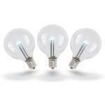 Pure White - G40 - Glass LED Replacement Bulbs - 25 Pack