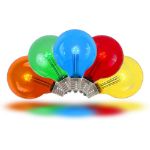 Multi Colored - G40 - Glass LED Replacement Bulbs - 25 Pack