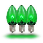 C7 - Green - Glass LED Replacement Bulbs - 25 Pack