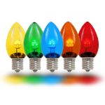 C7 - Multi Colored - Glass LED Replacement Bulbs - 25 Pack