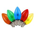 C7 - Multi Colored - Glass LED Replacement Bulbs - 25 Pack