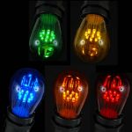 Multi S14 LED Medium Base e26 Bulbs w/ 9 LEDs - 25pk