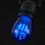 Blue S14 LED Medium Base e26 Bulbs w/ 9 LEDs - 5pk