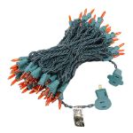 Amber/Orange Christmas Mini Lights 100 Light 50 Feet Long on Green Wire