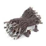 Clear Christmas Mini Lights 100 Light 50 Feet Long on Brown Wire
