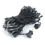 Clear Christmas Mini Lights 100 Light 50 Feet Long on Black Wire