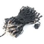 Clear Christmas Mini Lights 100 Light 50 Feet Long on Black Wire